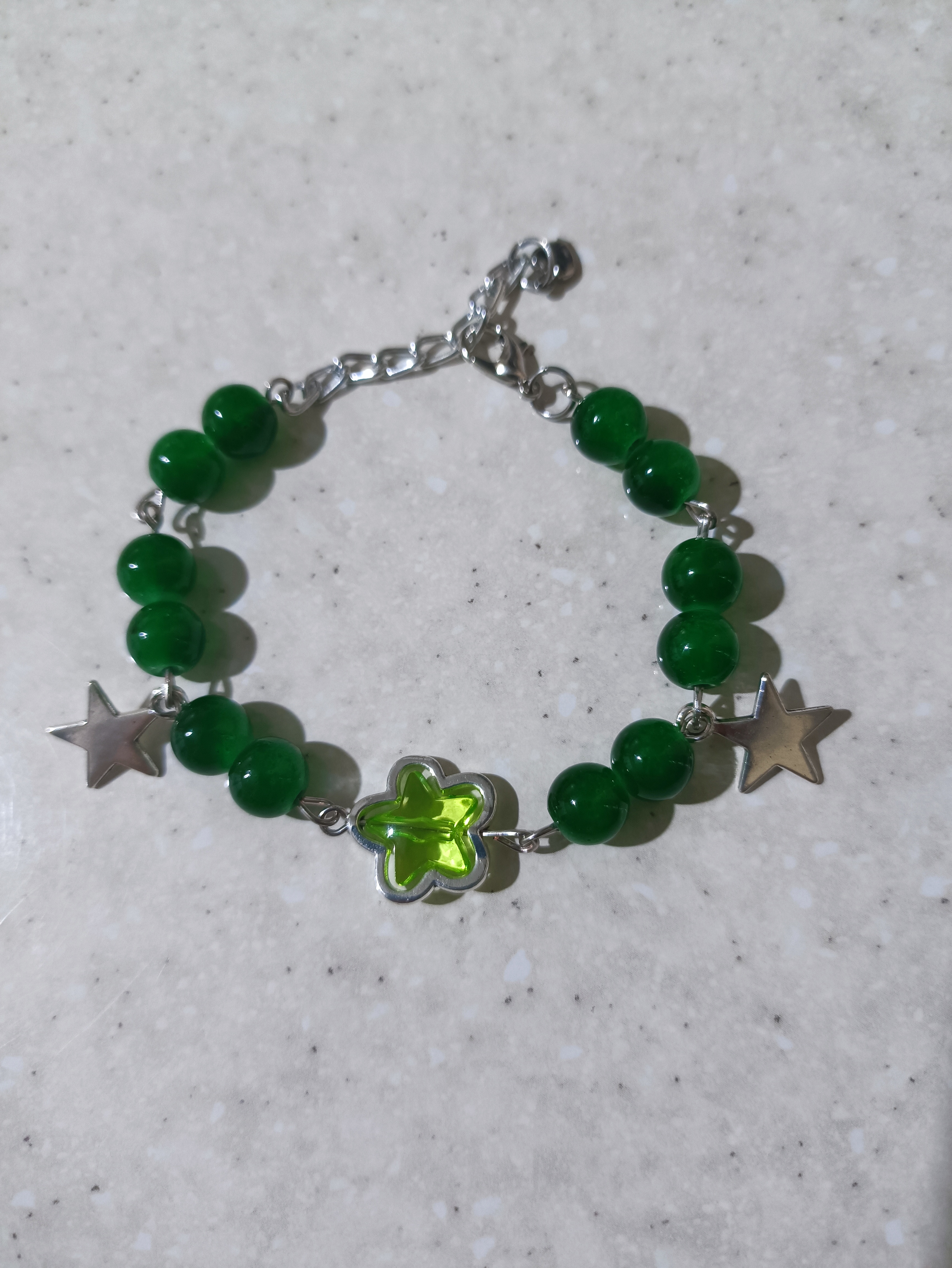 دستبند مرواریدی سبز